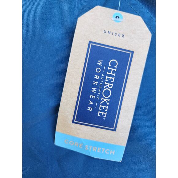Cherokee Scrub Pants Unisex L Workwear Core stretch Straight Leg Teal NWT - Picture 5 of 6